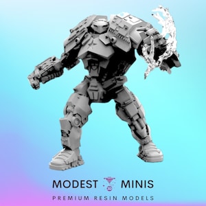 80 mm krachtpantser: 40 mm miniatuur | DnD Mini | Superheld | Drietand