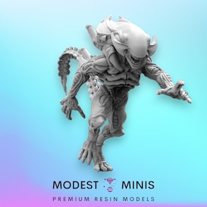 Alien Xeno Brood Tyrant - 32mm Scale Alien Miniature | RPG | Sci fi | Cyberpunk | Role Playing | DnD | Papsikel