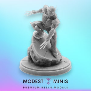 Clawed Berserker - 40mm scale Miniature | DnD Mini | Superhero Miniature | C27