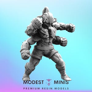 Cyber MMA Fighter Gore Ro  - 32mm Scale Alien Miniature | RPG | Sci fi | Law Upholders | Role Playing | DnD | Papsikel