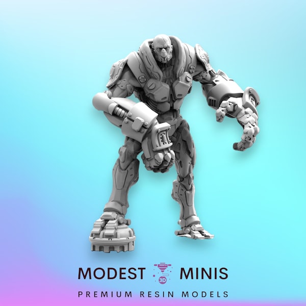 Aggro Crusher - Resin Scale Alien Miniature | RPG | Sci fi | Cyberpunk | Role Playing | DnD | Papsikel
