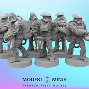 6pc Authority Furball Conscripts - Legion Scale | RPG | Scifi | Role Playing | Shatterpoint | SW Miniature