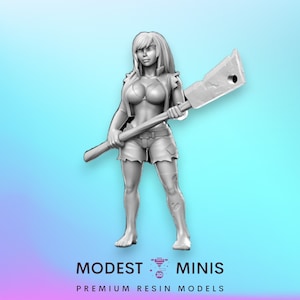 Heroine Quest Zombie 2 Female - 28mm 32mm Scale DnD Miniature | Dungeons and Dragons | RN Estudio