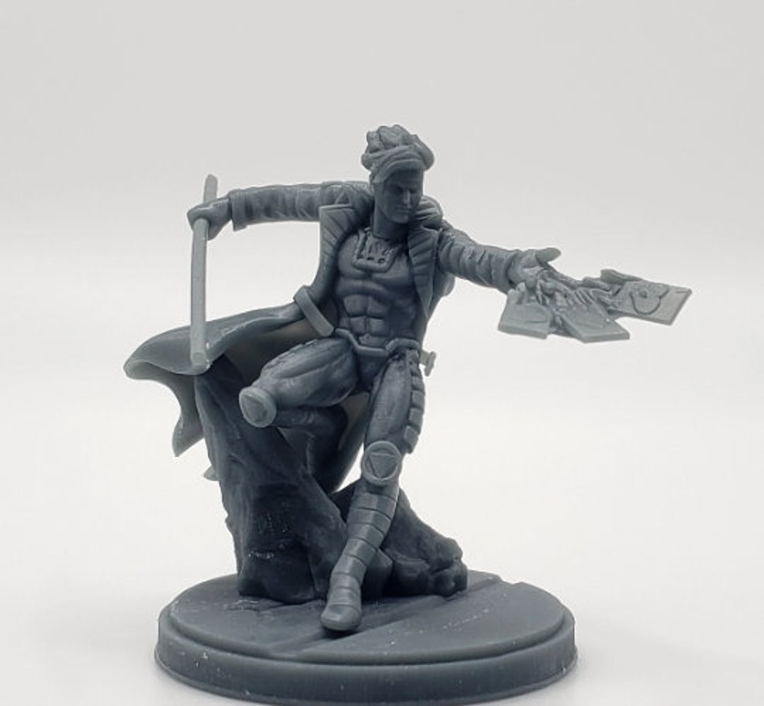 Cajun Card Thrower 40mm Miniature Dnd Mini Superhero - Etsy