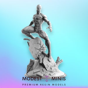 Monochrome Spider - 40mm scale Miniature | DnD Mini | Superhero Miniature | C27