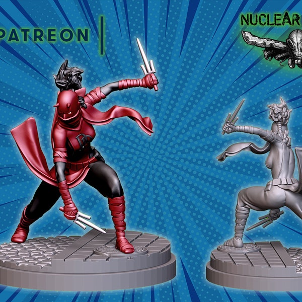 Devil Ninja - 40mm Scale Mini Fantasy | D&D | Superhero | Nuclear Firefly