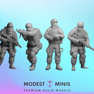 4pc Rogue Element Operatives - 28mm 32mm Miniature | Military Wargame Mini | Skirmish | Zombicide | Survivors