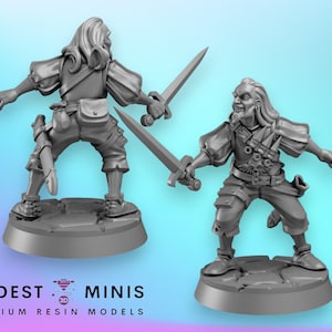 Sword Mercenary - 28mm or 32mm Scale DnD Miniature | Dungeons and Dragons Mini | 5E Fantasy | Vae Victis