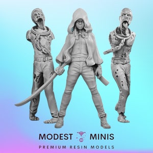 Survivor M and Zombies - 28mm 32mm - Wasteland | Zombicide | Walking Dead