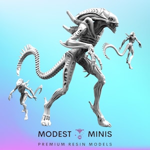 Xeno Warrior A - Resin 3D Print Alien Miniature | RPG | Sci fi | Cyberpunk | Role Playing | DnD | Papsikel