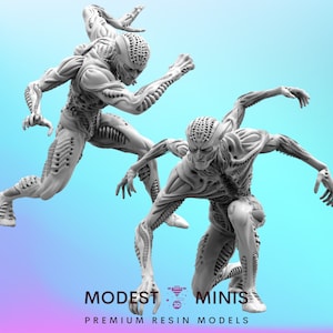 Xeno Human Hybrid Evolutions - 32mm Scale Alien Miniature | RPG | Sci fi | Law Upholders | Role Playing | DnD | Papsikel