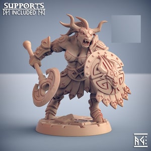 Minoc Minotaur D | Resin Print DnD Miniature | Dungeons and Dragons Mini | 5E Fantasy | Artisan Guild