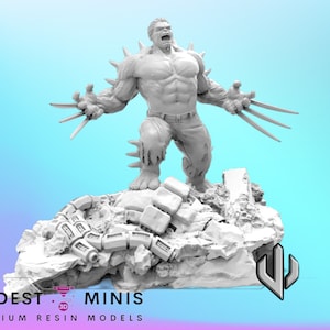 Hulkverine - 40mm  Miniature | DnD Mini | Superhero | Trident