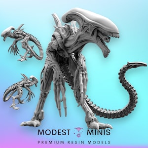 Xeno Utahraptor A - 32mm Scale Alien Miniature | RPG | Sci fi | Cyberpunk | Role Playing | DnD | Papsikel