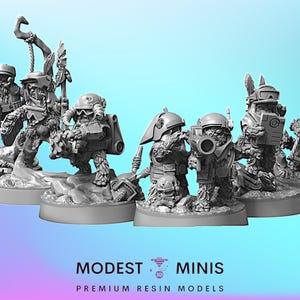 6pc Teddy Bear Freedom Fighters - 35mm Legion Scale | RPG | Scifi | Role Playing | Shatterpoint | War Bear