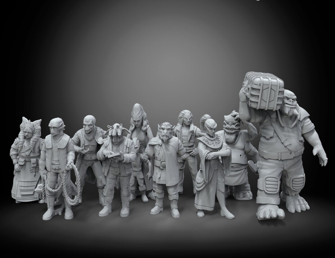 11pc Civilians Set 35mm Legion Scale RPG Scifi Role Etsy