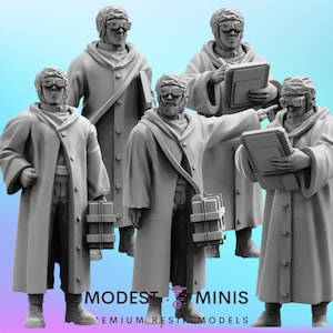 Sample Collectors 1-5 - 32mm Scale Alien Miniature | RPG | Sci fi | Cyberpunk | Role Playing | DnD | Papsikel