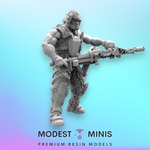 Colonial Marine Mack Daniels - 32mm Scale Alien Miniature | RPG | Sci fi | Cyberpunk | Role Playing | DnD | Papsikel