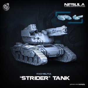 Exo Strider Tank 32mm Scale Miniature RPG Sci fi Role Playing DnD Nebula image 1