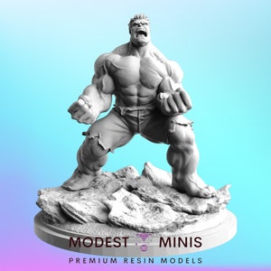 Crimson Smash - 40mm scale Miniature | DnD Mini | Superhero Miniature | C27