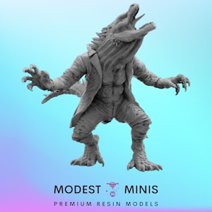 Dr Lizard - 40mm  Miniature | DnD Mini | Superhero | Trident