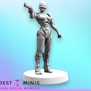 Series 5 Sexycop A Robot - 32mm Scale Miniature | RPG | Sci fi | Cyberpunk | Role Playing | Papsikel