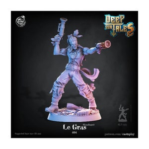 LeGras Pirate Sailor Gunslinger - 32mm Scale DnD Miniature | Dungeons and Dragons Mini | 5E Fantasy | Cast n Play