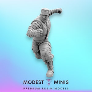 Titanium Dude C - 40mm  Miniature | DnD Mini | Superhero | Trident