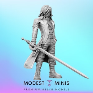FF Crisis G - 32mm Scale DnD Miniature | Dungeons and Dragons | Classic JRPG Mini - RN Estudio