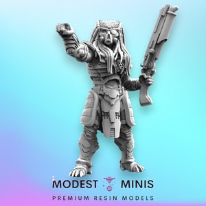 Elder Dishonored Yeyinthwei Braveblood - 32mm Scale Alien Miniature | RPG | Sci fi | Cyberpunk | Role Playing | DnD | Papsikel Skull Hunters