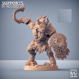 Minoc Minotaur C | Resin Print DnD Miniature | Dungeons and Dragons Mini | 5E Fantasy | Artisan Guild