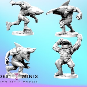 Shark Bros | Resin 3D Printed Mini | Pop Culture | Superhero Miniature | RN Estudio