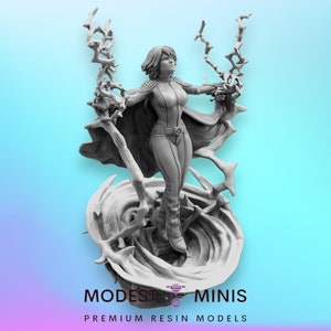 Weather Witch 2000 - 40mm  Miniature | DnD Mini | Superhero | Trident