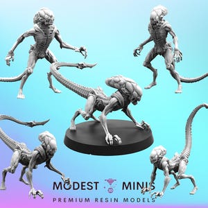 Xeno Burster - 28mm 32mm Scale Alien Miniature | RPG | Sci fi | Cyberpunk | Role Playing | DnD | Papsikel