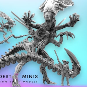 Alien Xeno Brood Mother - 32mm Scale Alien Miniature | RPG | Sci fi | Cyberpunk | Role Playing | DnD | Papsikel