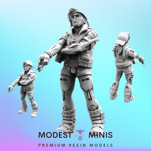 Haelstrom Gang Juice Bigolo - 32mm Scale Cyberpunk Mini | RPG | Sci fi | Role Playing | DnD | Papsikel