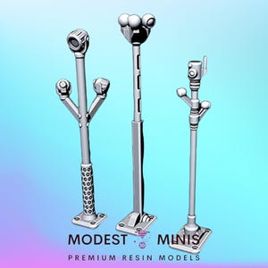Security Camera Poles | Legion Scale | 28mm 32mm Scale | Sci Fi Scatter Terrain