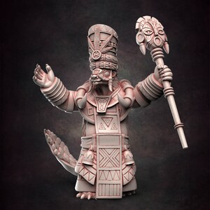 Schuppentier Häuptling - 28mm 32mm Scale DnD Miniatur | Dungeons and Dragons Mini | 5E Fantasie
