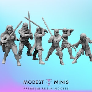 6pc Young Mystical Knights - Legion Scale | RPG | Scifi | Role Playing | Shatterpoint | Black Remnant SW Miniature
