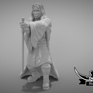 Mystical Warrior with Long Hair - Legion Scale | RPG | Scifi | Role Playing | Shatterpoint | SW Miniature
