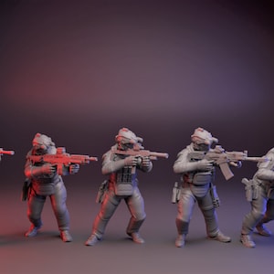 5pc High Risk Operators - 28mm 32mm Miniature | Military Wargame Mini | Skirmish | Zombicide | Survivors