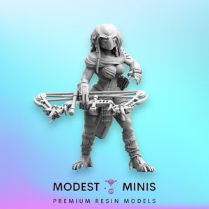 Danika the Vixen - Resin 3D Print Alien Miniature | RPG | Sci fi | Cyberpunk | Role Playing | DnD | Papsikel