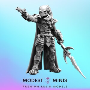 Elder Wulfen Skull Hunter - 32mm Scale Alien Miniature | RPG | Sci fi | Cyberpunk | Role Playing | DnD | Papsikel