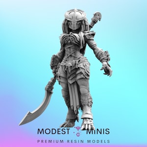 Raven Claw Death Threat Skull Hunter - 32mm Scale Alien Miniature | RPG | Sci fi | Cyberpunk | Role Playing | DnD | Papsikel