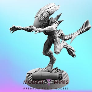 Xeno Praetorian D - 32mm Scale Alien Miniature | RPG | Sci fi | AvP | Role Playing | DnD | Papsikel