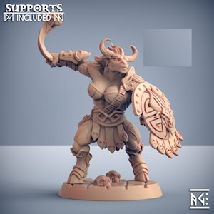 Minoc Minotaur F | Resin Print DnD Miniature | Dungeons and Dragons Mini | 5E Fantasy | Artisan Guild
