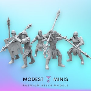 5pc Authority Riot Troopers Set - 35mm Legion Scale | RPG | Scifi | Role Playing | Shatterpoint | SW Miniature