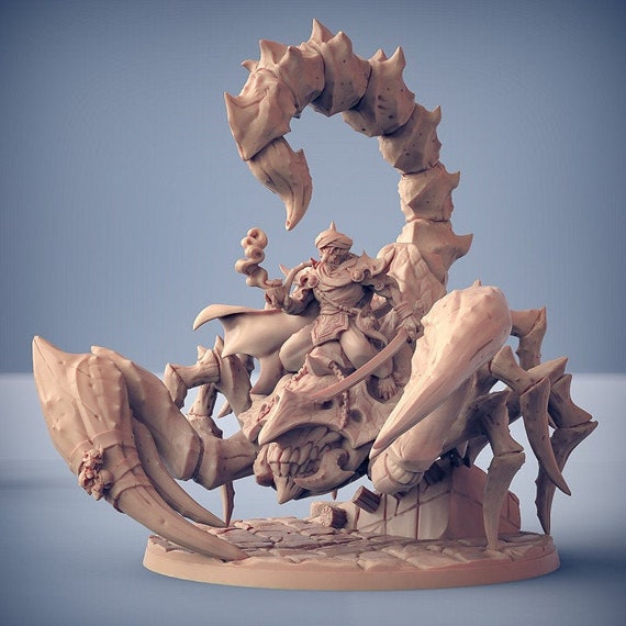 Scorpion King Tabaxi Rider - 32mm Miniature - Minis - Dnd