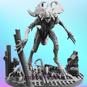 Xeno True King is Loose - 32mm Scale Alien Miniature | RPG | Sci fi | AvP | Role Playing | DnD | Papsikel