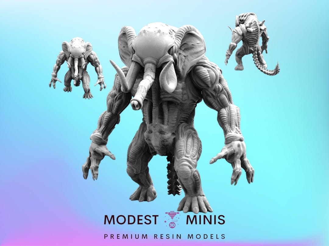 Xeno Loxodon - Resin 3D Print Alien Miniature | RPG | Sci Fi ...